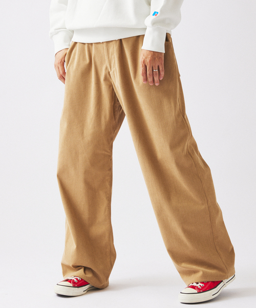 JOURNAL STANDARD relume（ジャーナルスタンダード　レリューム）の「TECH ”SOLOTEX(R)” コーデュロイ ウォッシャブル スクエア イージーパンツ（スラックス・メンズ・ブラウン/ナチュラル/チャコールグレー/カーキ/ブラック・LARGE/MEDIUM）」の4枚目の写真