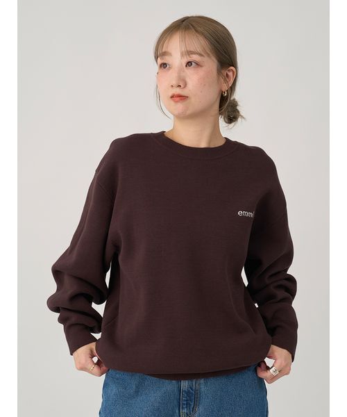 emmi（エミ）の「【ONLINE限定カラー】emmiロゴミラノリブトップス（Tシャツ/カットソー・レディース・ホワイト/ブラウン/ピンク/その他・F）」の2枚目の写真