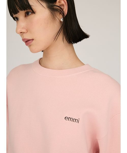 emmi（エミ）の「【ONLINE限定カラー】emmiロゴミラノリブトップス（Tシャツ/カットソー・レディース・ホワイト/ブラウン/ピンク/その他・F）」の8枚目の写真