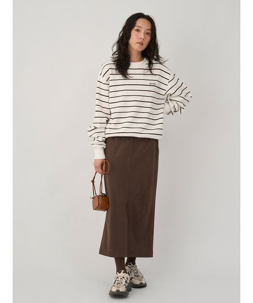 emmi（エミ）の「【ONLINE限定カラー】emmiロゴミラノリブトップス（Tシャツ/カットソー・レディース・ホワイト/ブラウン/ピンク/その他・F）」の21枚目の写真