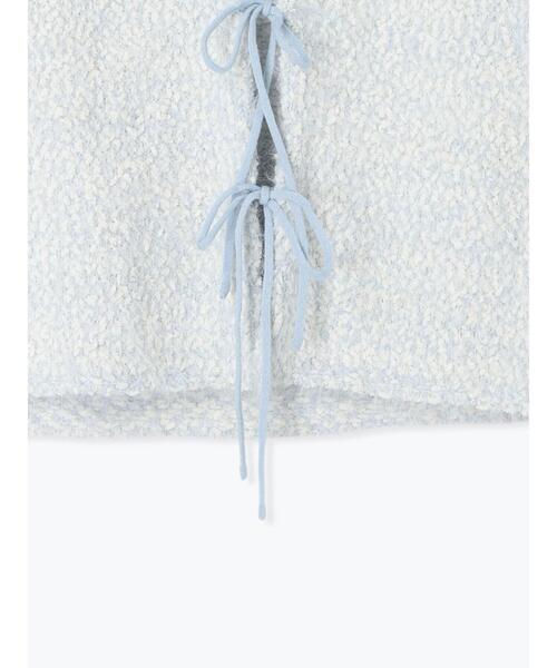 Te chichi TERRASSE（テチチテラス）の「ポンポンヤーンニットショートベスト（ベスト・レディース・ブルー/チャコールグレー/ベージュ/グレー・F）」の16枚目の写真