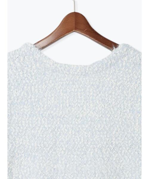 Te chichi TERRASSE（テチチテラス）の「ポンポンヤーンニットショートベスト（ベスト・レディース・ブルー/チャコールグレー/ベージュ/グレー・F）」の17枚目の写真