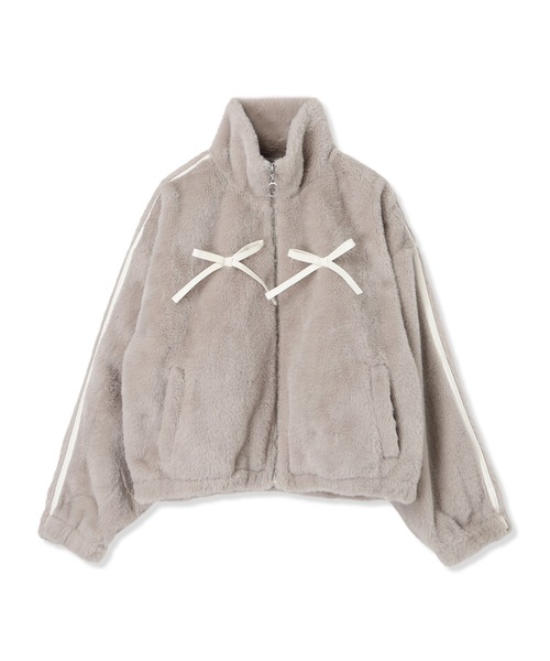 セール】リボンライン フェイクファーブルゾン（ブルゾン）｜Amourire
