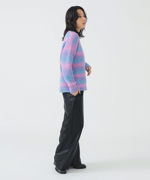 B:MING by BEAMS（ビーミングバイビームス）の「グラデーション ニット (手洗い可)（ニット/セーター・レディース・ケリーグリーン/パープル/ブルー・ONE SIZE）」の6枚目の写真