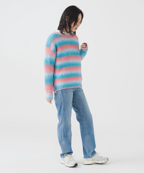 B:MING by BEAMS（ビーミングバイビームス）の「グラデーション ニット (手洗い可)（ニット/セーター・レディース・ケリーグリーン/パープル/ブルー・ONE SIZE）」の10枚目の写真