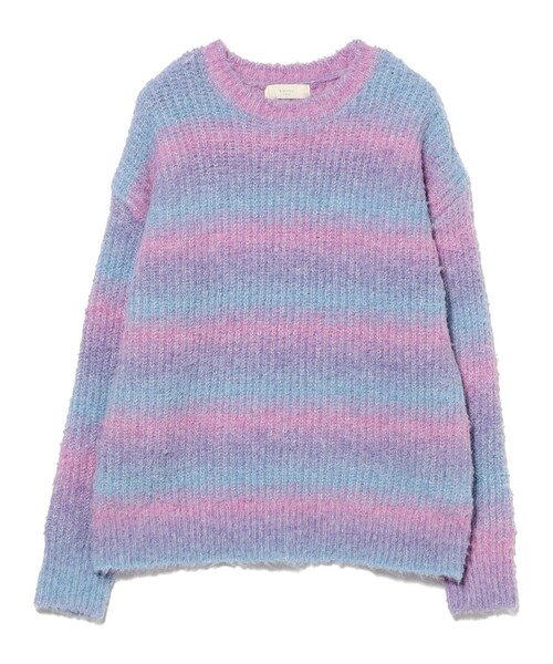 B:MING by BEAMS（ビーミングバイビームス）の「グラデーション ニット (手洗い可)（ニット/セーター・レディース・ケリーグリーン/パープル/ブルー・ONE SIZE）」の21枚目の写真