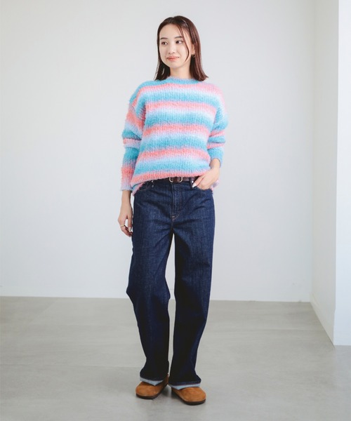 B:MING by BEAMS(ビーミングバイビームス)の「グラデーション ニット(ニット/セーター・レディース・ケリーグリーン/パープル/ブルー・ONE SIZE)」の7枚目の写真