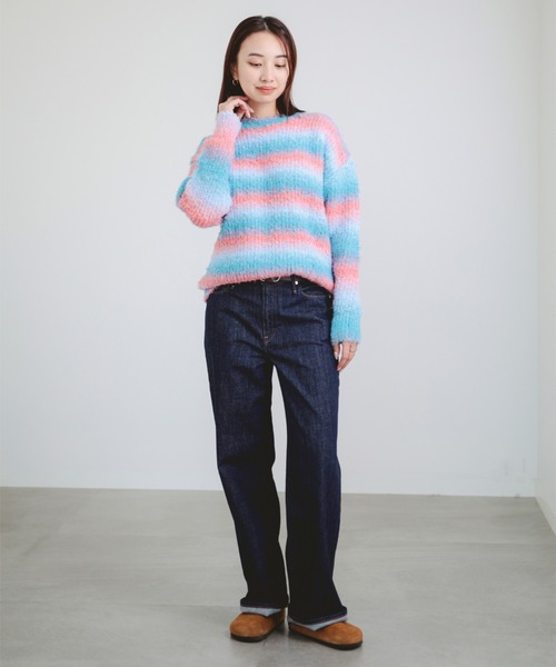 B:MING by BEAMS(ビーミングバイビームス)の「グラデーション ニット(ニット/セーター・レディース・ケリーグリーン/パープル/ブルー・ONE SIZE)」の8枚目の写真