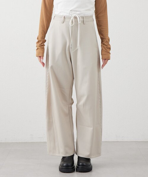 mline（エムライン）の「[mline]レイヤード スラックス（その他パンツ・レディース・チャコールグレー/ベージュ/ブラウン・1/2）」の9枚目の写真