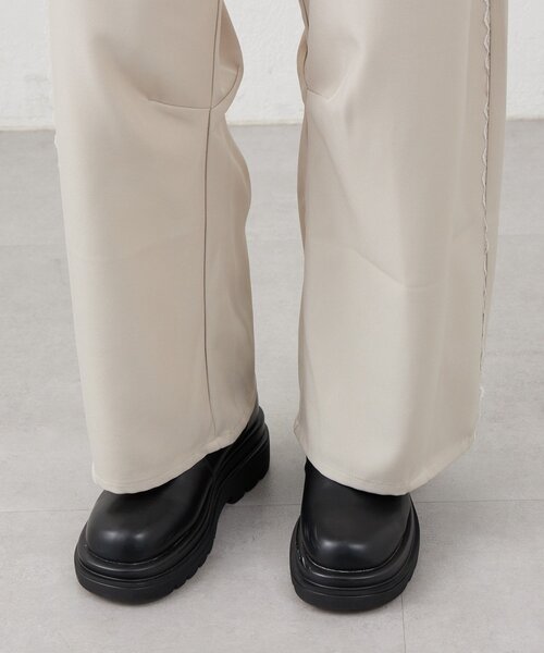 mline（エムライン）の「[mline]レイヤード スラックス（その他パンツ・レディース・チャコールグレー/ベージュ/ブラウン・1/2）」の19枚目の写真