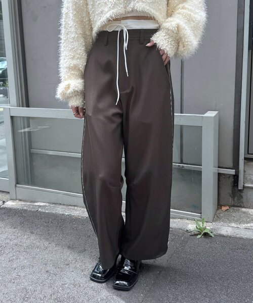 mline（エムライン）の「[mline]レイヤード スラックス（その他パンツ・レディース・チャコールグレー/ベージュ/ブラウン・1/2）」の22枚目の写真