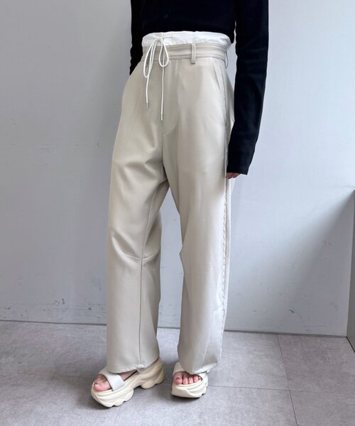 mline（エムライン）の「[mline]レイヤード スラックス（その他パンツ・レディース・チャコールグレー/ベージュ/ブラウン・1/2）」の14枚目の写真