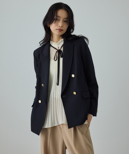 ストレッチ金ボタンブレザージャケット（テーラードジャケット）｜ROPE