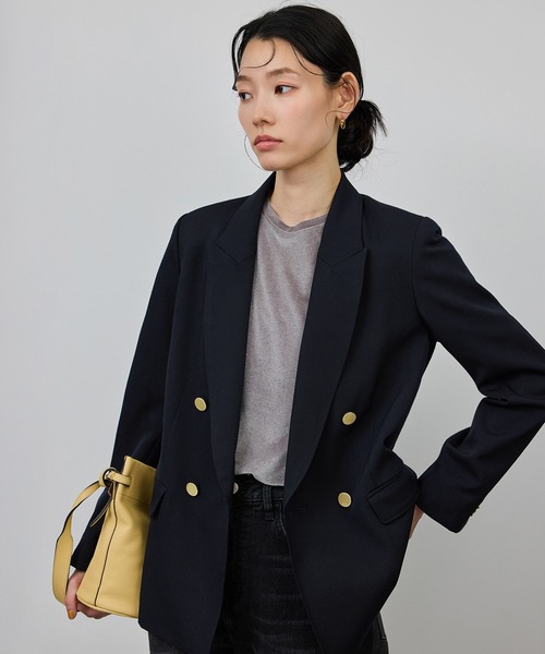 ROPE'(ロペ)の「ストレッチ金ボタンブレザージャケット(テーラードジャケット・レディース・ネイビー・36/38)」の10枚目の写真