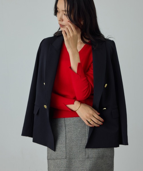 ROPE'(ロペ)の「ストレッチ金ボタンブレザージャケット(テーラードジャケット・レディース・ネイビー・36/38)」の21枚目の写真