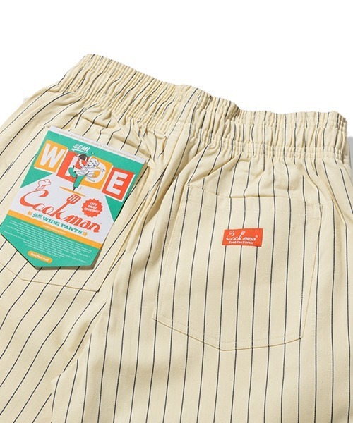 COOKMAN（クックマン）の「Cookman クックマン シェフパンツ Chef Pants Semiwide Herringbone Stripe Cream（その他パンツ・メンズ・オフホワイト・MEDIUM/LARGE）」の7枚目の写真