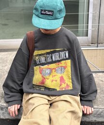 CIAOPANIC TYPY | 【ユニセックス】SUITCH RECORDビックシルエット加工スウェット(スウェット)