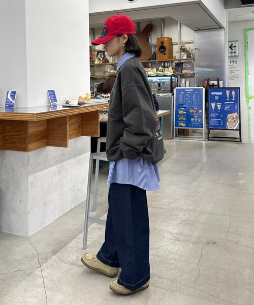 CIAOPANIC TYPY(チャオパニックティピー)の「【ユニセックス】SUITCH RECORDビックシルエット加工スウェット(スウェット・メンズ・グレー/ブラック系その他/ブラック系その他2/ライトグレー・MEDIUM/LARGE)」の18枚目の写真