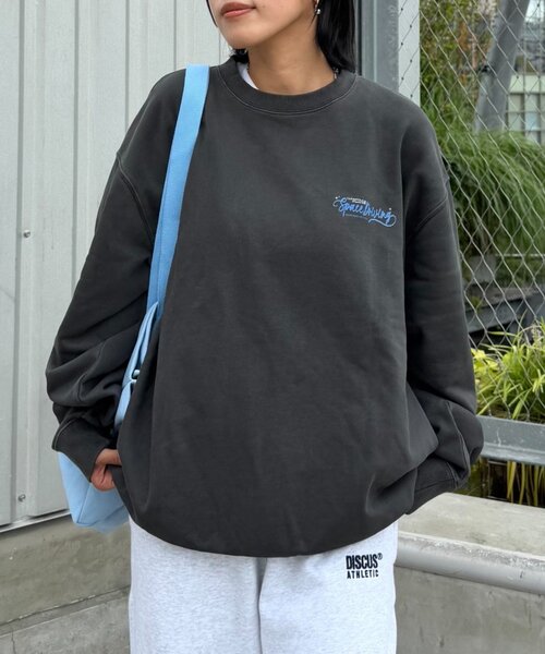 CIAOPANIC TYPY(チャオパニックティピー)の「【ユニセックス】SUITCH RECORDビックシルエット加工スウェット(スウェット・メンズ・グレー/ブラック系その他/ブラック系その他2/ライトグレー・MEDIUM/LARGE)」の20枚目の写真