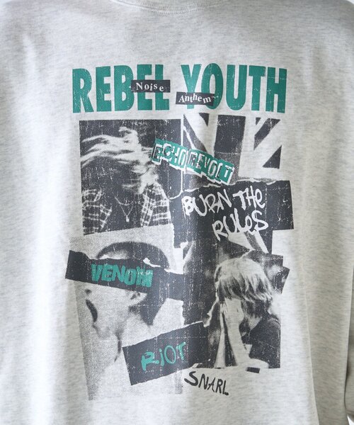 CIAOPANIC TYPY(チャオパニックティピー)の「【ユニセックス】SUITCH RECORDビックシルエット加工スウェット(スウェット・メンズ・グレー/ブラック系その他/ブラック系その他2/ライトグレー・MEDIUM/LARGE)」の13枚目の写真