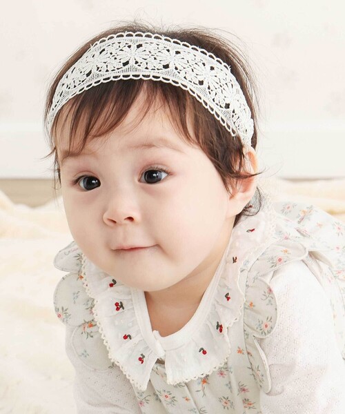 SLAP SLIP BABY（スラップスリップベビー）の「レースカチュームベビー（その他ベビー用品・キッズ・オフホワイト/ピンク・FREE）」の2枚目の写真