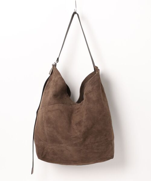 hobo（ホーボー）の「【hobo / ホーボー】 AZUMA SHOULDER BAG M PIG SUEDE（ショルダーバッグ・メンズ・グリーン/ダークブラウン/チャコール/オレンジ・FREE）」の11枚目の写真