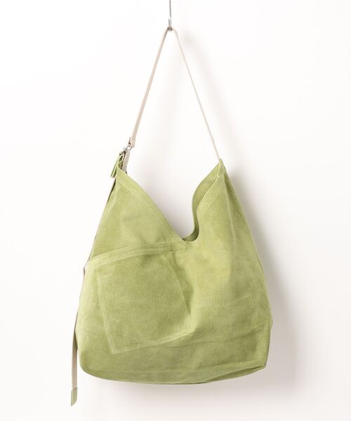 hobo（ホーボー）の「【hobo / ホーボー】 AZUMA SHOULDER BAG M PIG SUEDE（ショルダーバッグ・メンズ・グリーン/ダークブラウン/チャコール/オレンジ・FREE）」の10枚目の写真