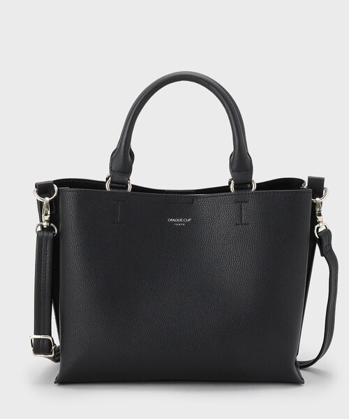 OPAQUE.CLIP（オペークドットクリップ）の「【2WAY/人間工学】ソフトシュリンク合皮ミドルサイズトートバッグ（トートバッグ・レディース・ベージュ/アイボリー/ブラック・00）」の11枚目の写真