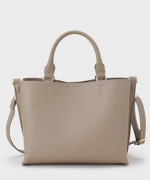 OPAQUE.CLIP（オペークドットクリップ）の「【2WAY/人間工学】ソフトシュリンク合皮ミドルサイズトートバッグ（トートバッグ・レディース・ベージュ/アイボリー/ブラック・00）」の14枚目の写真