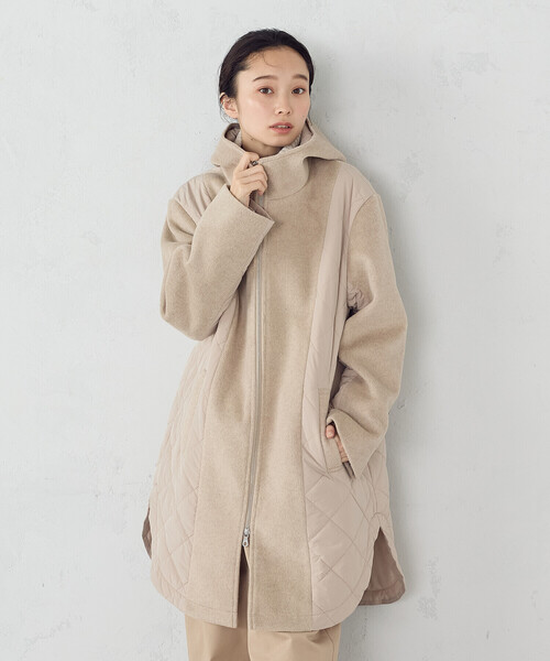 COMME CA ISM(コムサイズム)の「コンビネーションキルトコート(その他アウター・レディース・ブラック/クリーム/ベージュ・FREE)」の16枚目の写真