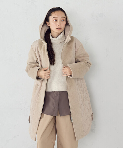 セール】コンビネーションキルトコート（その他アウター）｜COMME CA