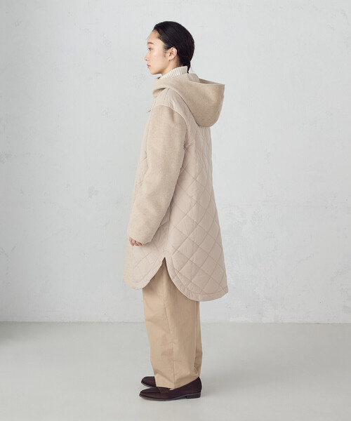 COMME CA ISM(コムサイズム)の「コンビネーションキルトコート(その他アウター・レディース・ブラック/クリーム/ベージュ・FREE)」の11枚目の写真