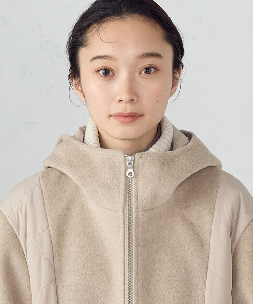 COMME CA ISM(コムサイズム)の「コンビネーションキルトコート(その他アウター・レディース・ブラック/クリーム/ベージュ・FREE)」の13枚目の写真