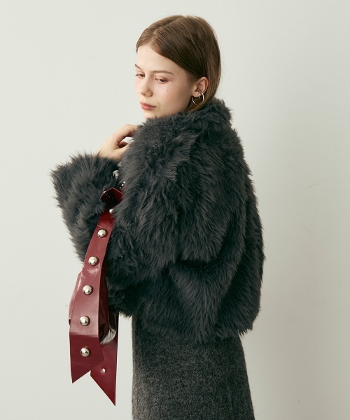 セール】クロップド丈フェイクファージャケット（その他アウター