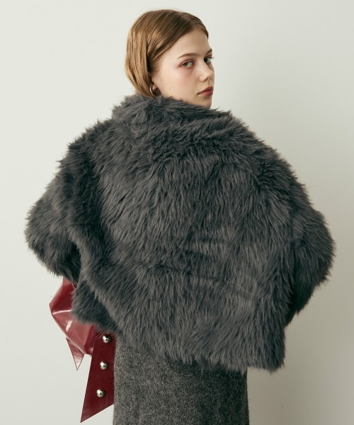 セール】クロップド丈フェイクファージャケット（その他アウター