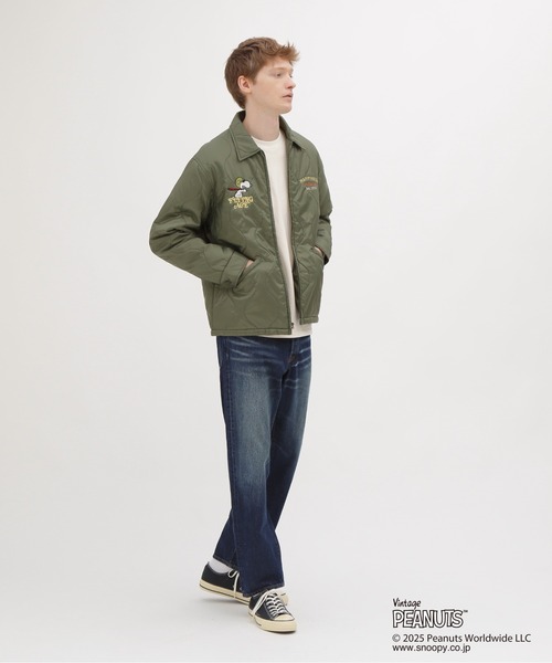 AVIREX（アヴィレックス）の「《AVIREX × PEANUTS》QUILTING JACKET "FLYING ACE" / キルトジャケット "フライングエース" / ピーナッツ / アヴィレックス（ミリタリージャケット・メンズ・ブラック/セージグリーン・LARGE/MEDIUM/XX-LARGE/X-LARGE）」の11枚目の写真