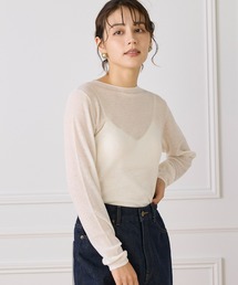モックネックリブニット《Melty air wool》