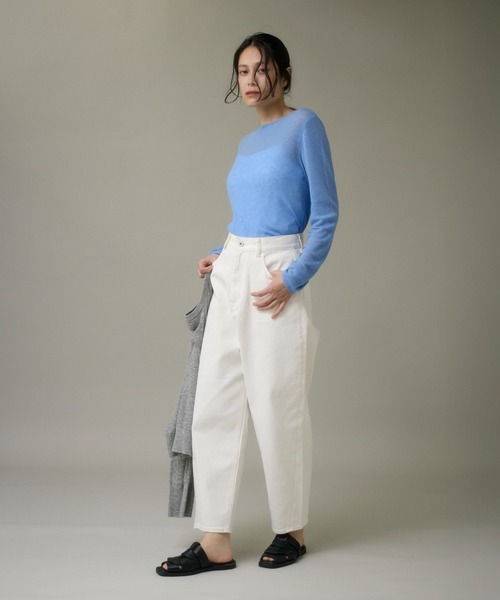 I.T.'S international(イッツインターナショナル)の「モックネックリブニット《Melty air wool》(ニット/セーター・レディース・ブルー/ブラック/ピンク/グレー/オフホワイト・フリー)」の18枚目の写真