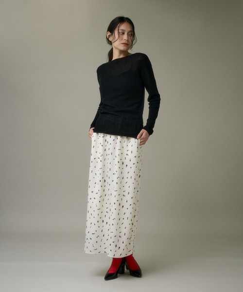I.T.'S international(イッツインターナショナル)の「モックネックリブニット《Melty air wool》(ニット/セーター・レディース・ブルー/ブラック/ピンク/グレー/オフホワイト・フリー)」の21枚目の写真