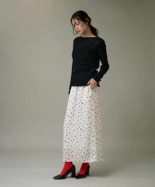 I.T.'S international(イッツインターナショナル)の「モックネックリブニット《Melty air wool》(ニット/セーター・レディース・ブルー/ブラック/ピンク/グレー/オフホワイト・フリー)」の22枚目の写真