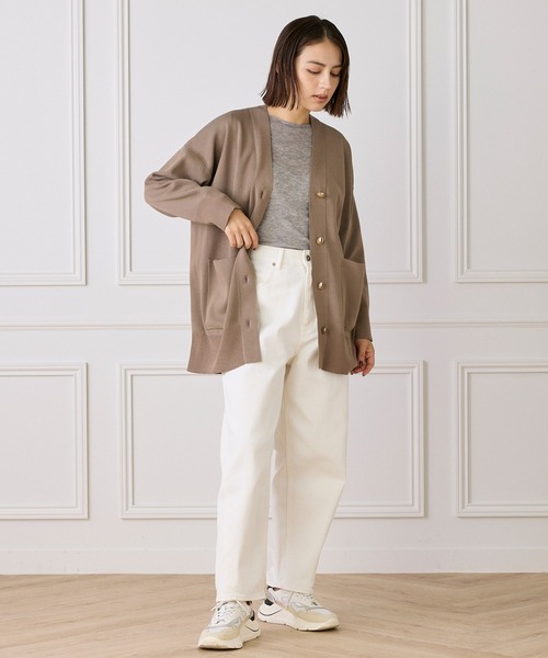 I.T.'S international(イッツインターナショナル)の「モックネックリブニット《Melty air wool》(ニット/セーター・レディース・ブルー/ブラック/ピンク/グレー/オフホワイト・フリー)」の9枚目の写真