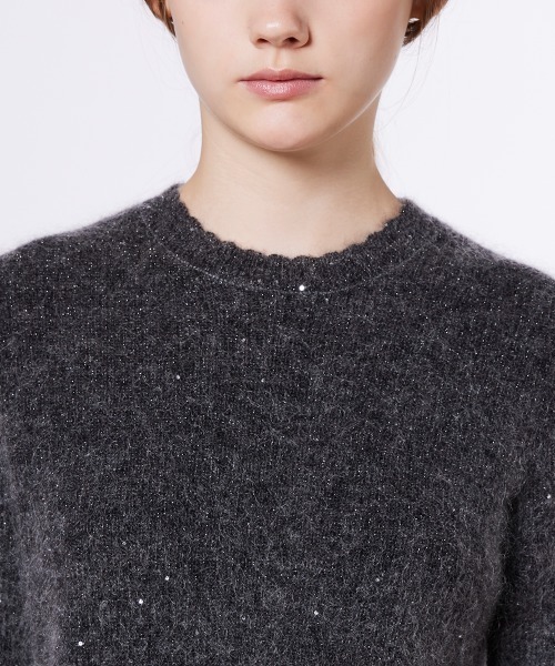 ダブルスタンダードクロージング　Sov. フリルチュールペプラムニット　ブラック フリルチュールペプラムニット（ニット/セーター）｜Sov.（ソブ）の