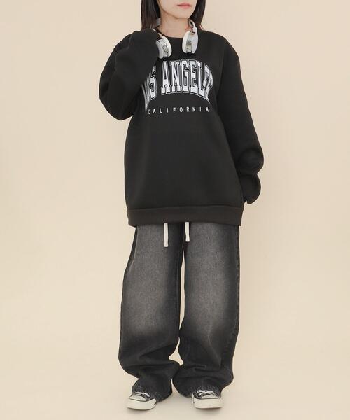 WOND（ウォンド）の「WOND/LOSANGELESプルオーバー（スウェット・レディース・杢グレー/ブラック・FREE）」の13枚目の写真