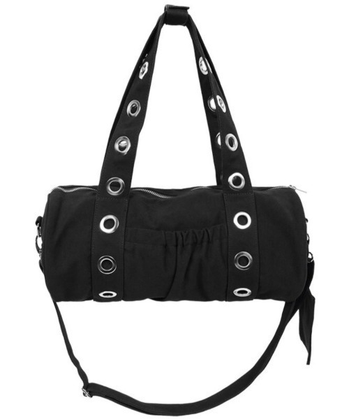 FANCY CLUB（ファンシークラブ）の「【FANCY CLUB】FFFF EYELET DUFFLE BAG / 【ファンシークラブ】ＦＦＦＦアイレットダッフルバッグ（ショルダーバッグ・レディース・ブラック/グリーン系カモフラージュ・ONE SIZE）」の14枚目の写真