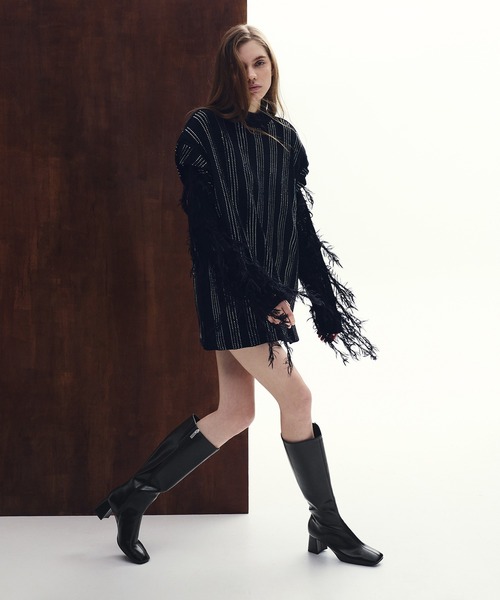 MM6 ブラック ニーハイブーツ MM6 ブラック ニーハイブーツ