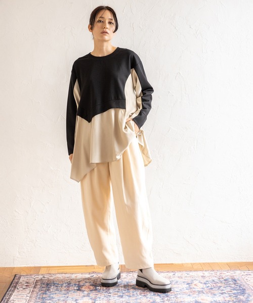 OSMOSIS(オズモーシス)の「タックカーブパンツ(その他パンツ・レディース・イエロー/ライトパープル/アイボリー/ブラック・ONE SIZE)」の19枚目の写真