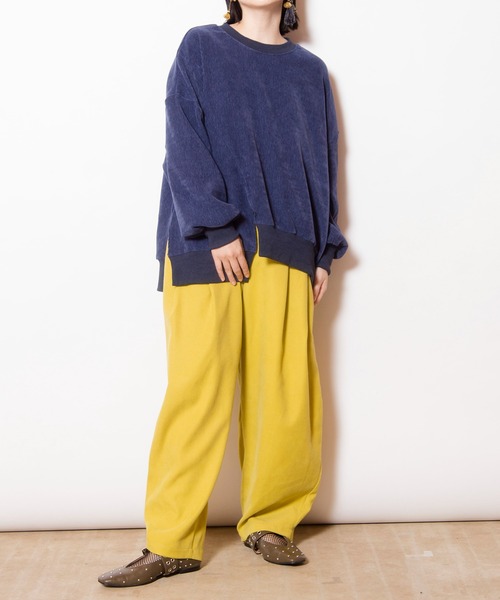 OSMOSIS(オズモーシス)の「タックカーブパンツ(その他パンツ・レディース・イエロー/ライトパープル/アイボリー/ブラック・ONE SIZE)」の15枚目の写真