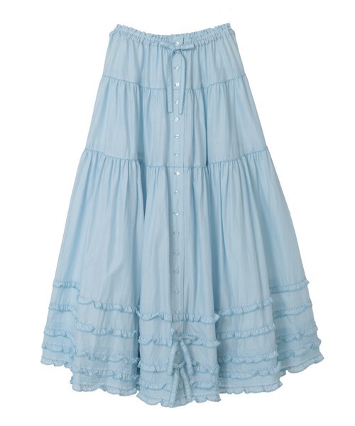 PINK HOUSE（ピンクハウス）の「花格子のハチドリ柄スカート