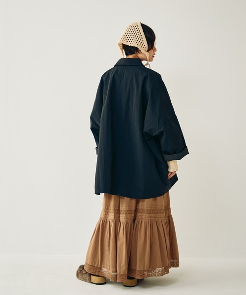 Crisp（クリスプ）の「ステンカラーミドルコート（ステンカラーコート・レディース・ブラウン/ブラック・FREE）」の6枚目の写真