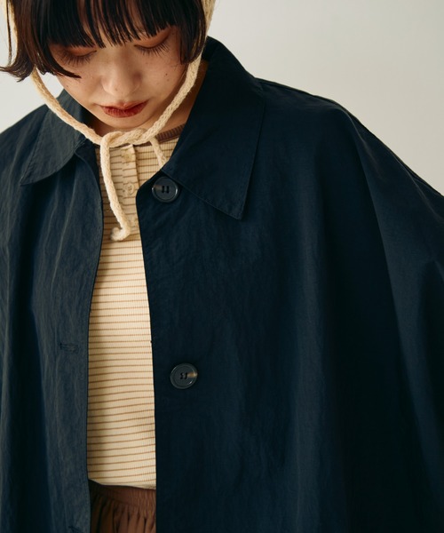 Crisp（クリスプ）の「ステンカラーミドルコート（ステンカラーコート・レディース・ブラウン/ブラック・FREE）」の11枚目の写真